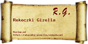 Rekeczki Gizella névjegykártya