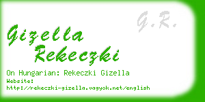 gizella rekeczki business card